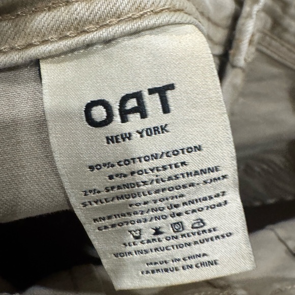 Oat High Rise Wide Leg Stretch Pants light khaki size 0/25 $80 - Picture 9 of 10